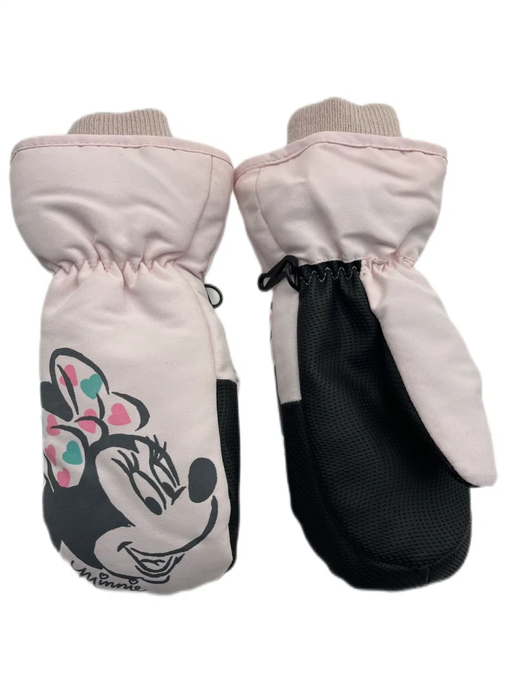 Kids Disney Winter Waterproof Ski Mitten Gloves with Minnie Print