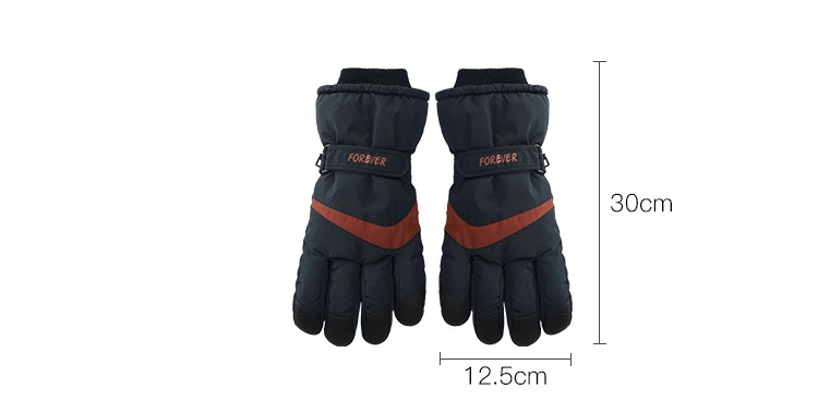 Men′s Winter Plush Thickened Warm Outdoor Cycling Ski Gloves