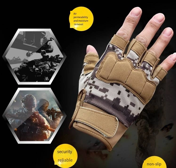 Camo Arm Y Green High Quality Safety Hard Knuckles Sports Fitness Uniform Motocross Tactical Gloves