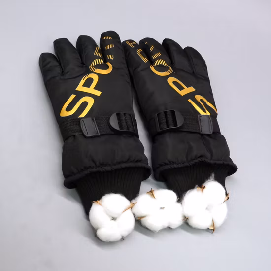 Luvas quentes de esqui roxo feminino Luvas grossas de proteção para esportes ao ar livre